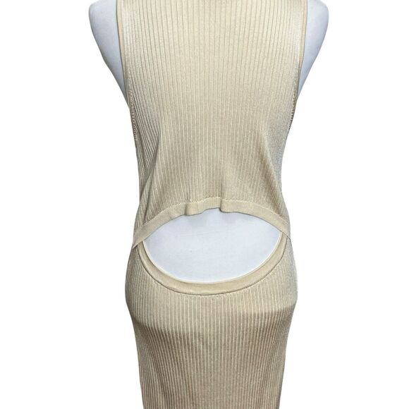 Significant Other Sofia Ribbed Maxi Sweater Dress Women’s Size 10 Cut Out Back - Picture 7 of 8